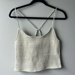 Free People cropped stretch beautiful ribbon like top size Large